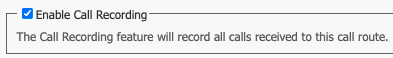 enable call recording for inbound calls
