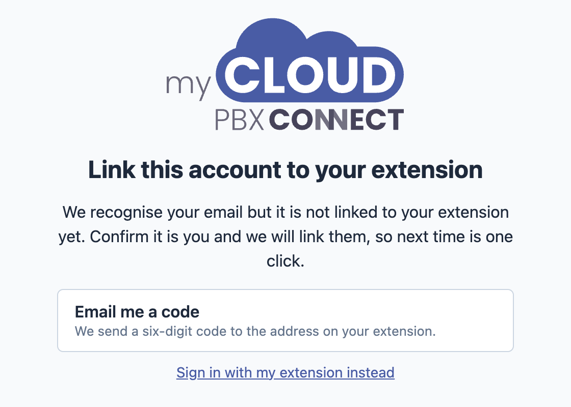 Link this account to your extension