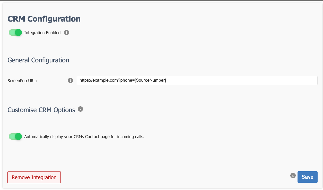 Generic CRM Configuration