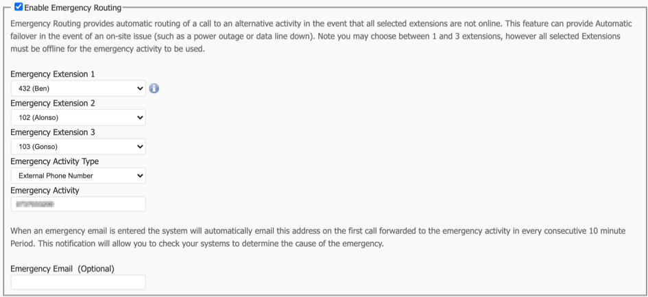 emergency routing