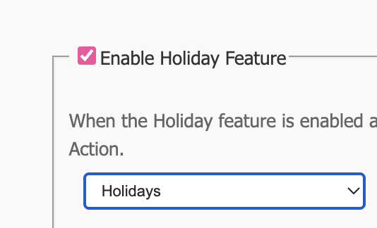 Call Routing Screen - Enabling Holiday Condition on Call Route