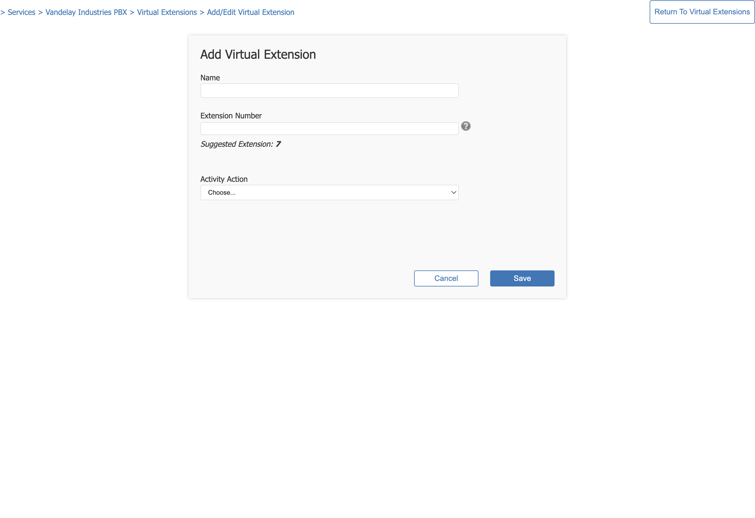 Add Virtual Extension